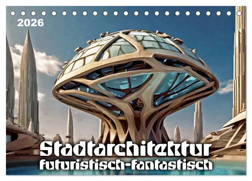 CALVENDO Wandkalender Stadtarchitektur, futuristisch-fantastisch (Tischkalender 2026 DIN A5