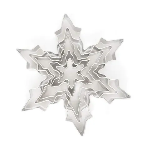 Neustanlo Ausstechform Schneeflocke Ausstecher Set 5-teilig aus Edelstahl für Kekse, ideal für kreative Keksgestaltung