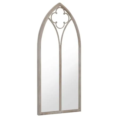 vidaXL Gartenspiegel Sand 70x30 cm aus Eisen in beige von vidaXL