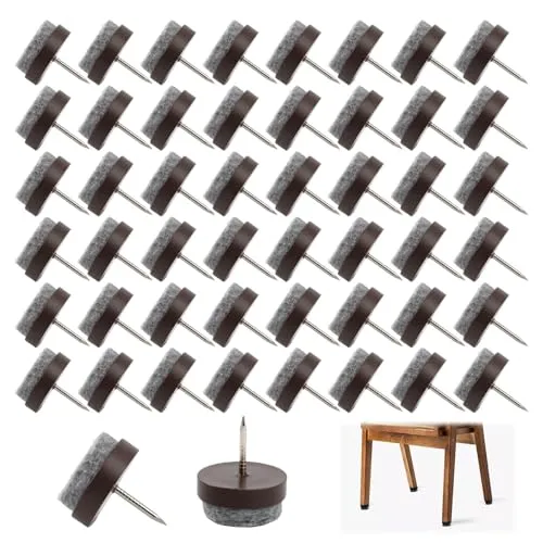 Filzgleiter Stuhl 50 Stück Filzgleiter Nagel Profi Für Stühle & Möbel, Selbstklebend & Nagelbar | Ø 22 Mm - Schutz Für Laminat, Parkett, Fliesen, rutschfest & Geräuschdämpfend Filzgleiter Für Stühle