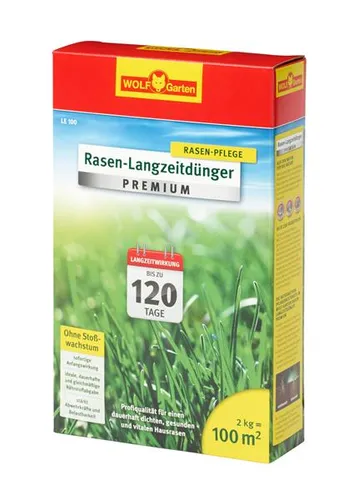 Wolf-Garten Rasendünger Super LE100 für ca.100qm, 694118 von WOLF-Garten