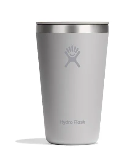 Hydro Flask Thermobecher 16 Oz All Around Tumbler - Coffee to go Becher aus hochwertigem 18/8 Edelstahl, hält Getränke stundenlang kalt oder heiß und ist mit einem praktischen, verschließbaren Press-in Lid ausgestattet.