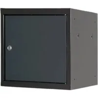 PROREGAL® Spind Schließfachwürfel Blocky mit Zylinderschloss - Robustes Schließfach in Anthrazitgrau, ideal zur sicheren Aufbewahrung von Wertsachen. Flexibel montierbar und sofort einsatzbereit – perfekt für Schulen, Sportvereine und Büros.