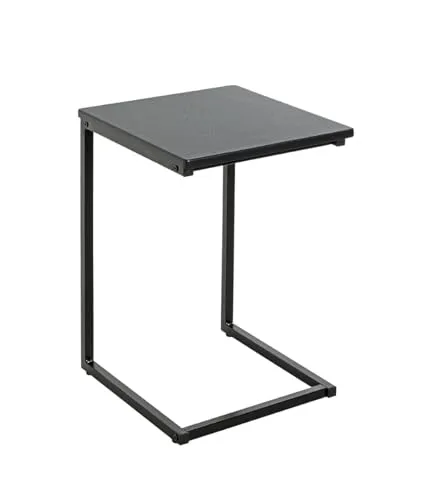 HAKU Möbel Beistelltisch schwarz - 33 x 35 x 60 cm, elegant und funktional mit robustem Metall-Gestell, ideal für gemütliche Runden