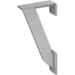 Strate Barkonsole schräg Rab - Thekenfuß seitlich montierbar - Zubehör für Möbel, schräg montierbare Thekenkonsole aus eloxiertem Aluminium für stabile Befestigung und modernes Design.