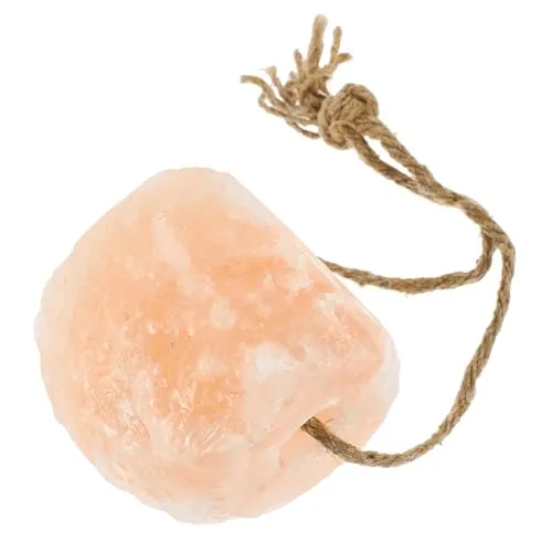 HAF 1x Salzleckstein 5-6 kg mit Kordel für Pferde, Rinder, Wild und Schafe | Leckstein aus 100% Bergkristallsalz | Mineralleckstein aus Pakistan | Größe: 5-6 kg | Menge: 1 Stück