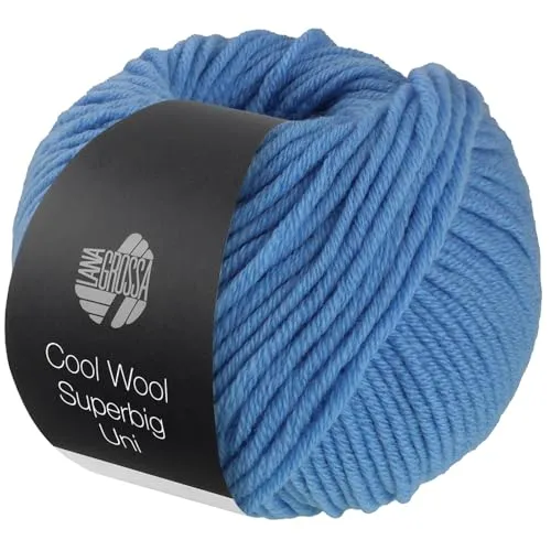 LANA GROSSA Meilenweit Superbig | Pure extrafeine Merinowolle, waschmaschinenfest und filzfrei | Handstrickgarn aus 100% Schurwolle (extrafine) | 50g Wolle zum Stricken% Häkeln | 80m Garn FB 20