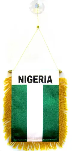 Wimpel NIGERIA 15x10cm - NIGERIANISCHE Mini Flagge 10 x 15 cm - Auto Pennant spe