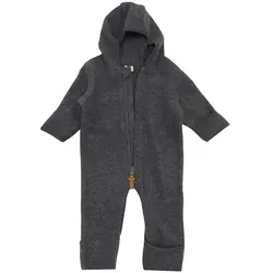 Merino Baby Overall Wollfleece, schwarz