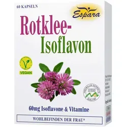 Rotklee Isoflavon Kapseln - Nahrungsergänzungsmittel zur Unterstützung des Hormonhaushaltes der Frau, mit natürlichen Isoflavonen aus Rotklee und Soja für mehr Wohlbefinden.
