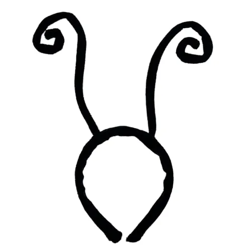 Oblique Unique Haarreifen Ameise Schwarz Kopfschmuck Accessoire für Fasching Karneval Kindergeburtstag Motto Party
