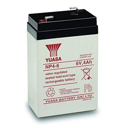 NP4-6 Yuasa 4Ah 6v Lead acid battery by Yuasa