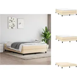 vidaXL Boxspringbett Creme 140x200 cm von vidaXL