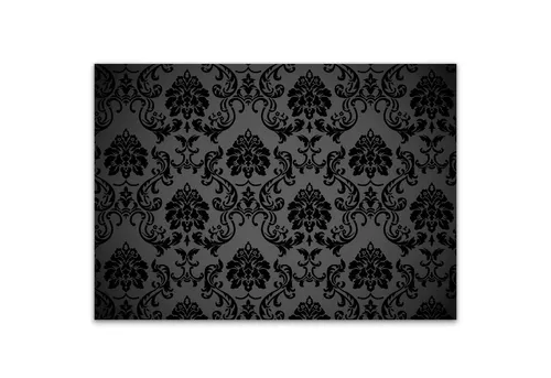 younikat Platzset 100 Tischunterlagen Black Ornament IDIN A3 eckig I Platzset aus Papier