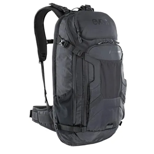 Evoc FR Trail E-Ride 20L Black M/L - Protektor-Rucksack für E-Mountainbiking mit LITESHIELD BACK PROTECTOR für 95 % Stoßdämpfung und einem speziellen Akkufach. Ideal für Sicherheit und Komfort auf der Strecke.