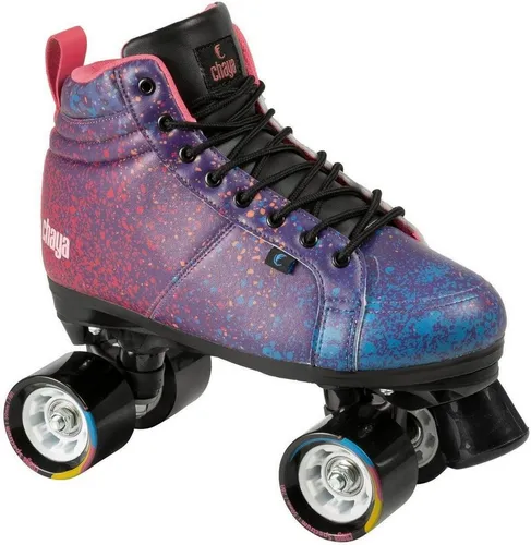 Chaya Roller Skates Airbrush Unisex Blau, 59mm/78A Rollen - Stylische Rollschuhe mit steifer Sohle für optimale Kraftübertragung. Mit einzigartiger Plattenkonstruktion und versetztem Stopper für besseren Halt. Ideal für Freizeit und sportliche Aktivitäten.