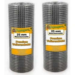 Aquagart Volierendraht 100m x 0,5m - Verzinkter Draht für Tier- und Pflanzenschutz - Hochwertiger Volierendraht von Aquagart: Ideal als Schutzgitter für Tiere und Rankhilfe für Pflanzen, wetterfest und langlebig.