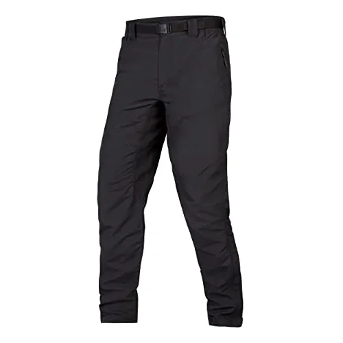 Endura Hummvee II Radsport Hosen für Herren, Schwarz, L - Lange Hosen aus strapazierfähigem Nylon Mini Ripstop, wasserabweisend und ideal für anspruchsvolle Radtouren mit praktischen Taschen für unterwegs.