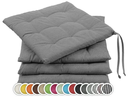 ZOLLNER Stuhlkissen 40 x 40 cm in schwarz von Zollner