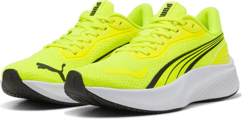 PUMA Pounce LITE JR Sneaker, Yellow ALERT Black White, 38.5 EU - Outdoor Fitnessschuhe für Jungen, leicht und atmungsaktiv für optimalen Tragekomfort beim Spielen und Sport.