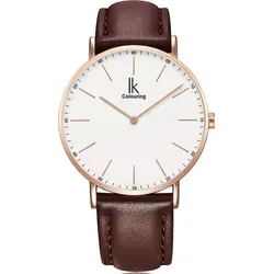 Alienwork Classic St.Mawes Quarz Armbanduhr - Elegante Armbanduhr aus Edelstahl mit japanischem Quarzwerk, ultra flach (7 mm) und bequem unter Hemden tragbar. Perfekt für Damen und Herren, die minimalistisches Design schätzen.