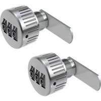 BASI Schließzylinder Hebelschloss - Spar-Set mit 2 Stück - Schließzylinder für flexible Sicherheit ohne Schlüssel, ideal für Spinde und Stahlschränke, mit einstellbarer 3-stelliger Zahlenkombination für individuelle Anpassung.