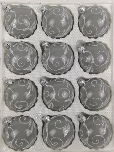 Weihnachtsbaumschmuck Grau von Navidacio