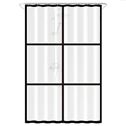 Loti Living Anti-Schimmel Duschvorhang 120x200 cm - Wasserdicht, Matt Transparent PEVA - Inklusive Ringe - Durchsichtig für Badewanne