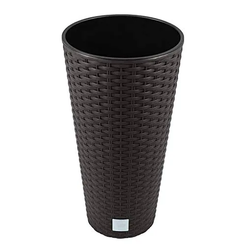 15,5 -Liter -Zeit Pot mit 25 x 25 x 47,6 cm Einsatz in Dark Ocker