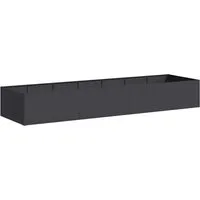 vidaXL Pflanzkübel Schwarz 280x80x40 cm aus Stahl - Garten-Zubehör: Stilvolles und langlebiges Pflanzgefäß aus kaltgewalztem Stahl, ideal für Gärten, Balkone und Terrassen mit viel Platz für Pflanzen.