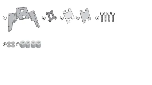 GIVI Kit für die Montage des PLXR4123 für Kawasaki Ninja H2 SX (18-21)