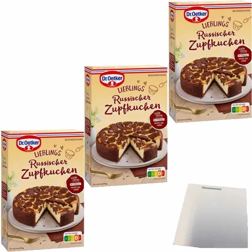 Dr. Oetker Russischer Zupf kuchen Backmischung  3er Pack 3x670g Packung usy