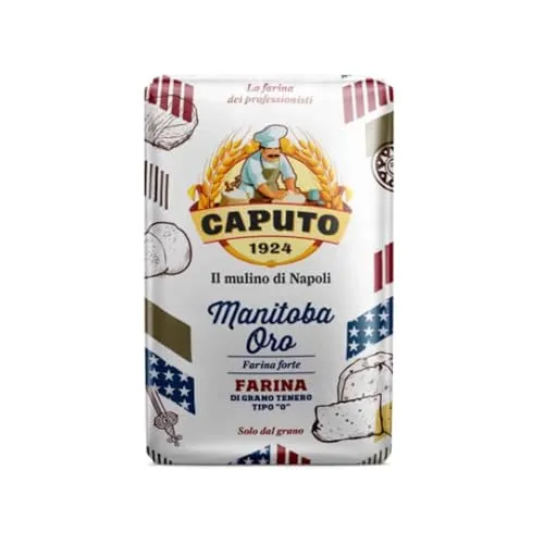 Caputo Manitoba Oro Pizzamehl 5kg - Hochwertiges italienisches Weizenmehl - Mehl - Ideal für perfekte Pizza und Teig, mit hohem Proteingehalt für beste Backergebnisse.