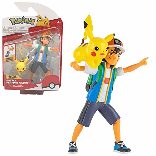 Pokemon Deluxe Action Figuren: Ash & Pikachu