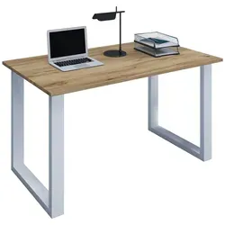 VCM Holz Schreibtisch Lona U - Kinderschreibtisch mit robuster Holzplatte und eleganten Metallfüßen, ideal für das Home Office oder das Kinderzimmer. Maße: H. 76 x B. 80 x T. 50 cm.