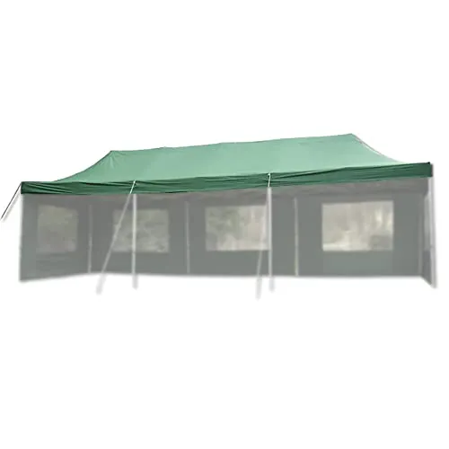 Nexos Pavillondach Ersatzdach Wechseldach für Profi Falt-Pavillon 3x9m - Dachplane 270g/m² PVC-Coating versiegelte Nähte wasserdicht – Farbe: grün