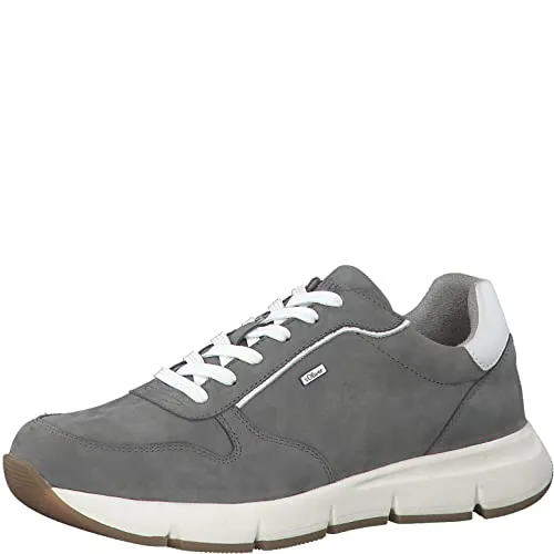s.Oliver Sneaker 5-13619-28-200 - Bequeme Herren Sneaker aus Leder in Grau - Modische Sneaker aus hochwertigem Leder, ideal für den Alltag – genießen Sie den perfekten Komfort mit Fit und Relax Technologie.