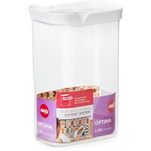 Emsa Schüttdose Optima N1142400, 2,2 Liter mit Schiebedeckel - Praktische 2,2 Liter Schüttdose aus transparentem, BPA-freiem Kunststoff. Mit verstellbarem Schiebedeckel für hygienische Aufbewahrung von Lebensmitteln. Spülmaschinengeeignet und ideal zum Frischhalten.