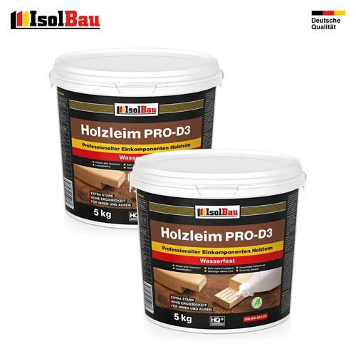 Holzleim D3 Holzkleber 10 kg Weißleim Wasserfest Leim Kleber für alle Holzarten