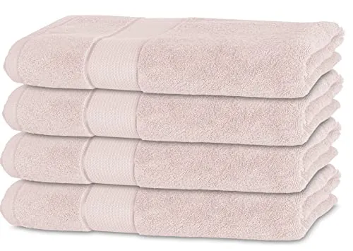 BANANALU 4er Set Handtücher 100% Baumwolle 50x100 Qualität 450g/m2, Rose, Primrose Pink 12-2904