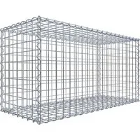 Gabiona Gabionenkorb 50x100x40 cm mit 5x5 cm Maschen - Einfassungen, Stufen & Mauersysteme - Robuster Gabionenkorb aus verzinktem Drahtgitter für hohen Korrosionsschutz, einfach zu montieren und ideal für kreative Gartengestaltung.
