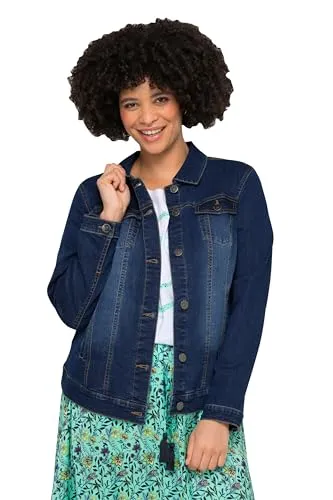 Angel of Style Jeansjacke Frieda# authentische Jacke mit Wasch-Effekten und Stretchkomfort. Hemdkragen, Metallknöpfe, 4 Taschen. Langarm mit Manschetten.