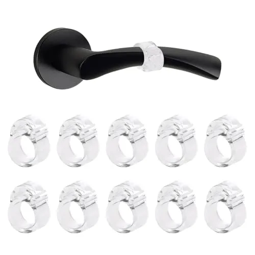 Luxvara Transparente Türstopper Klinke, 10er Set Türklinkenpuffer, Hochelastische Türgriff Schutz, Türklinken als Perfekter Schutz für Wand und Tür, Durchmesser Öffnung 18mm