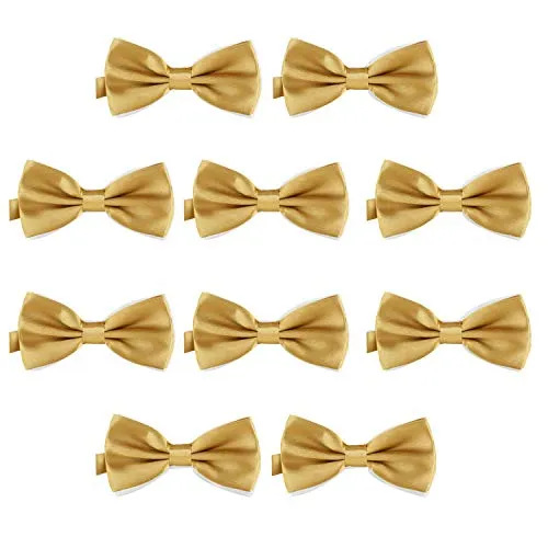 DonDon 10er Set Herren Fliege - Gebunden und Längenverstellbar - Fliegen für Herren - Handgefertigte Fliegen im modernen Design, passend für Halsumfang bis 50 cm, ideal für jeden Anlass.