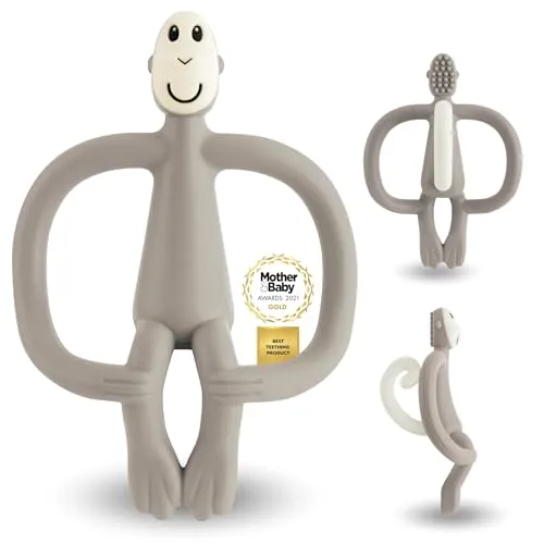 Schnuller & Beißringe Grau von Matchstick Monkey