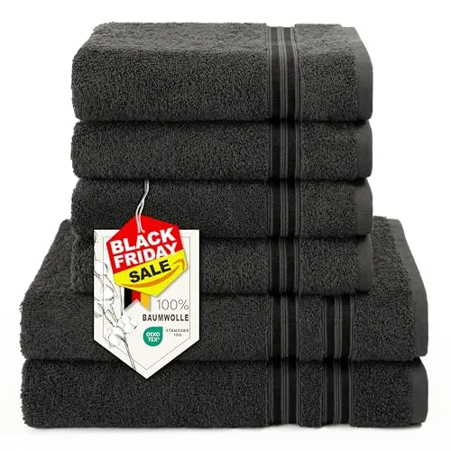 HAMMETEX 6-teiliges Handtuch Set in grau von Hammetex