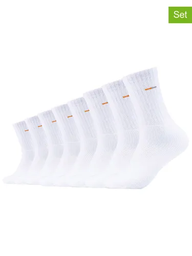 Camano Unisex Tennissocken 8er Pack 39/42 - Weiß - Sportsocken 8er-Pack mit geripptem Komfortbund, feuchtigkeitsregulierend und verstärktem Sohlenbereich für optimalen Tragekomfort beim Sport.