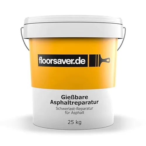 Floorsaver Gießbare Asphaltreparatur - Reparaturmörtel für Asphalt - 25kg