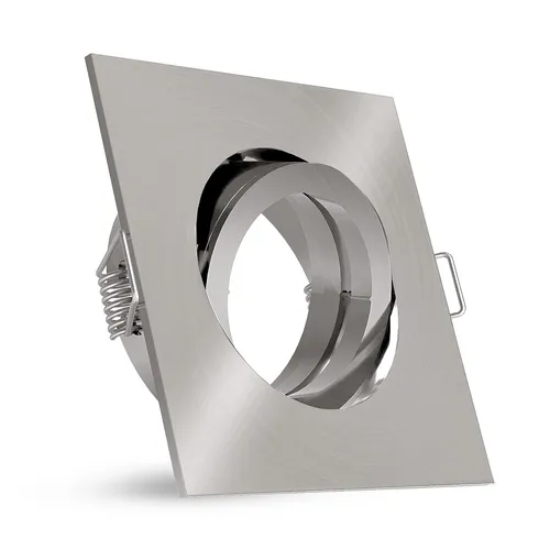 Einbaustrahler Rahmen Edelstahl Optik eckig schwenkbar Deckenlampe Spotlampe