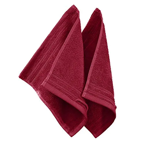 Erwin Müller Seiftuch Heidelberg 2er- Pack 100% Baumwolle weinrot Größe 30x30 cm - leichte Qualität, saugstark, schnelltrocknend, kompakt - ideal für Sport, Strand, Reisen (weitere Farben)